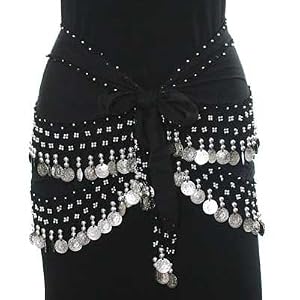 Luxury Divas: Black and Silver Coin Belt
