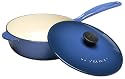 Le Creuset Enameled Cast-Iron 2-1/4-Quart Saucier Pan, Cobalt Blue
