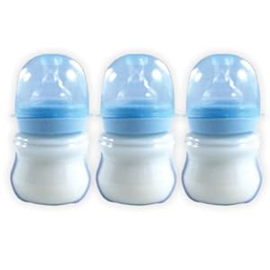 3-Pack 4 oz. Nurtria Wideneck Bottles, BPA Free, Boy Colors