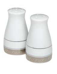 Kitchen: Noritake Crestwood Platinum Salt and Pepper Shakers - Noritake
