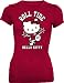NCAA Alabama Crimson Tide Hello Kitty Pom Pom Junior Crew Tee Shirt