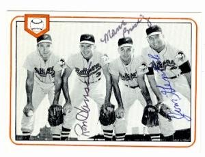 Ron Hansen Jim Gentile Marv Breeding Autographed/Hand Signed baseball card (Baltimore Orioles) Brook