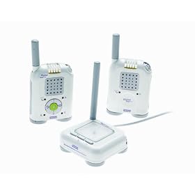 Fisher-Price Mom Response Digital Audio Monitor with Dual Handsets, 900MHz - White/Grey