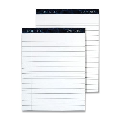 TOPS 63975 Recycled Docket Diamond Legal Rule White Pads, 8-1/2x11-3/4, 2 50-Sheet Pads/pk TOPS 63975 Recycled Docket Diamond Legal Rule White Pads, 8-1/2x11-3/4, 2 50-Sheet Pads/pk