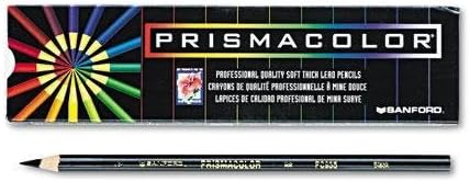 SANFORD INK COMPANY Premier Colored Pencil, Black Lead/Barrel, Dozen (3363)