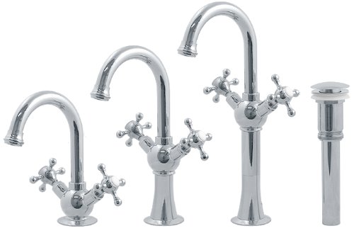 Westbrass 1805XA 1 Hole Cross Handle Bathroom Faucet