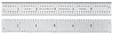 Starrett C604R-6 6-Inch Steel Rule with Inch Graduations