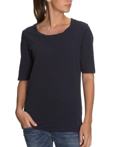 TOM TAILOR Damen Shirt/ T-Shirt  10199630970/flora flam&eacute; crew-neck, Gr. 34 (XS), Blau (633 Preisvergleich
