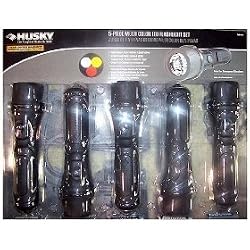 5 Pcs Multi Color LED Flash Light Set - HUSKY