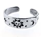 Sterling Silver Toe Ring Sun Star Moon