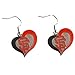 Aminco MLB San Francisco Giants Swirl Heart Sports Team Logo Dangle Earring
