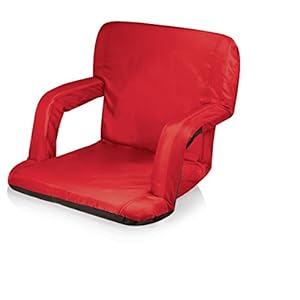 Picnic Time Portable Ventura Reclining Stadium Seat, Red
