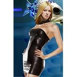Wet Look Mini Dress - S/M