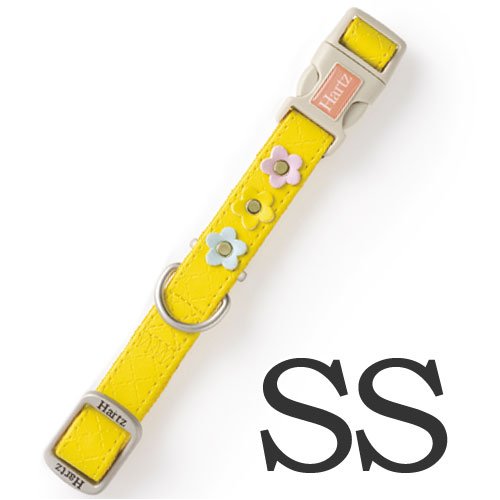 Hartz ハーツウォーカー アジャスタブル カラー （首輪） フラワー SS 超小型犬用 イエロー
