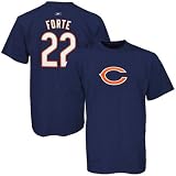 NFL Reebok Chicago Bears #22 Matt Forte Navy Blue Player T-shirt (Large)