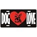 New  Love German Shepherd  License Plate Dog