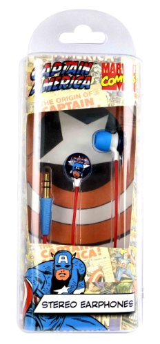 Marvel Comics' Captain America In-Ear Stereo Headphones