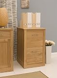 Two Drawer Filing Cabinet in Mobel Oak
