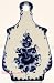 Authentic GZHEL Cheese Wall CUTTING BOARD Artist Signed [Dimensions: 10.5" x 6.75"(26.5 cm x 17 cm); Material: Porcelain. Made in Russia. Hand painted. Signed by artist] [This small board - another item in our series of Gzhel housewares - is intended for slicing and serving cheese, but it is so pretty, you might prefer to hang it on the wall. A perfect example of the style of Gzhel, this cutting board is covered in elegant blue brushstrokes, following Sakharov's design. We trust you could find a few more uses for so beautiful an item as well!] [Unique Russian Porcelain - Gzhel. Executed and painted by hand in the village of Gzhel in marvellous under-glaze cobalt painting technique. Perfect collectible gift for many occasions from the old country. Many of the items in our store were only made in limited quantity. Most pieces are signed by the artist]