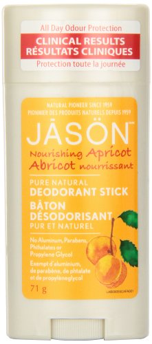 JASON Nourishing Apricot Deodorant Stick, 2.5 Ounce Sticks (Pack of 3)
