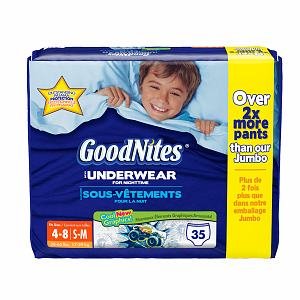Goodnites Goodnites Boys Underwear for Nighttime, Big Pack, Small/Medium 35 ct (Quantity of 2)