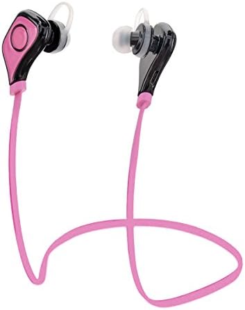 Bluetooth 4.1 Headset Stereo Earphones Wireless Earset Earbuds Sweatproof Sports Running Headphones with Microphone For Andorid IOS Mobile Phones 3D music experience Smart Voice Control (Pink)