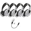 4-Person Infrared Stereo/Mono Headphones with Transmitter