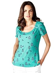 Per Una Birdcage Print Top