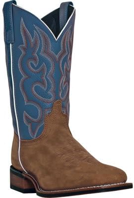 Laredo Men's Basic Stockman Cowboy Boot Square Toe Dark Brn US