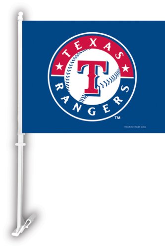 MLB Texas Rangers Double Sided Car Flag - Set of 2