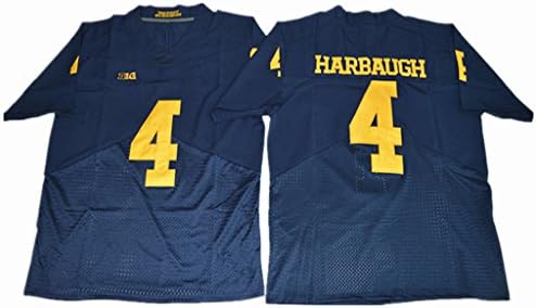 2016 Jim Harbaugh #4 College Football Elite Jersey Navy Blue L