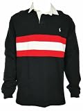 POLO by Ralph Lauren Long Sleeve Polo Black White & Red Men's Tall L