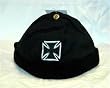 Bullet Style Knit Biker Cap with Iron Cross Logo one size