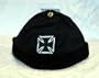 Bullet Style Knit Biker Cap with Iron Cross Logo one size