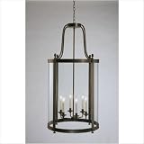 Robert Abbey Blake Six Light Pendant in Deep Patina Bronze