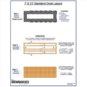 Dewdocks Standard Dock (Beige Blue,7 X 21-Feet) by
