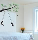 Tree & Swing Wall Paper Home Art Deco Sticker PS-58091