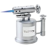 Vector Mega Pump Table Top Cigar Torch Lighter Nickle Satin MEGAPUMP