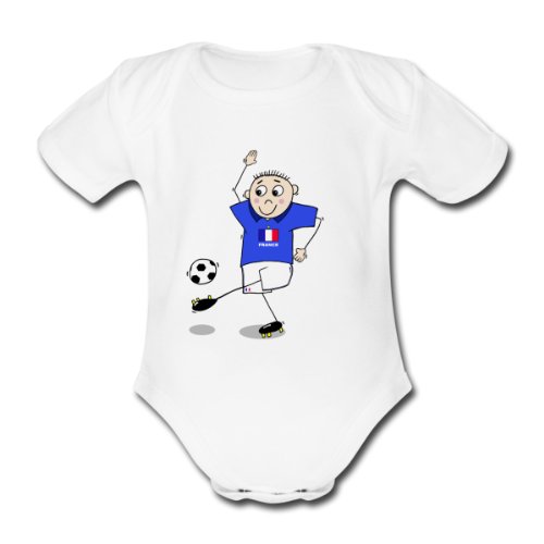 Spreadshirt Baby Fußballer-Frankreich-01 Baby Body, weiß, 6-12_Monate