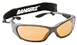 Bangerz Silver/Orange Goggles for Lacrosse, Field Hockey