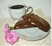 Gourmet Food : 8 pieces Unfrosted DARK CHOCOLATE Biscotti