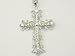 Celtic Clear Aurora Borealis Ice Crystal Rhinestone Bible Cross Pendant Necklace