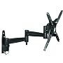 High quality swing arm LCD black tv wall bracket fits Samsung LE32B450C4 with built in cable management ties, tilt and swivel functions, supplied with all fittings and fixings