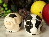 Ceramic Farm Salt & Pepper Set