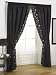 Urban Living Ayanna Embroidered Floral Faux Silk Lined Ready Made Curtains 66" x 90" (168cm x 229cm) in Black / Gold with Pencil Pleat Tape Top Urban Living Ayanna Embroidered Floral Faux Silk Lined Ready Made Curtains 66" x 90" (168cm x 229cm) in Black / Gold with Pencil Pleat Tape Top