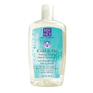 Kiss My Face Cold & Flu Moisture Bath & Shower Gel, 16-Ounce Bottles (Pack of 3)