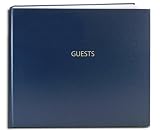 BookFactory® Guest Book (120 pages) / Guest Sign-In Book / Guest Registry / Guestbook - Blue Cover, Smyth Sewn Hardbound, 8 7/8