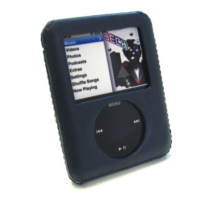 Crystal Hard BLUE Leather COATED Cover Faceplate Sleeve Case for Apple Ipod Nano 3 [WCCJ188]
