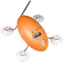 Zadro Shower Bug AM/FM Radio with Clock, Orange