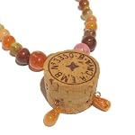 Carnelian Necklace 03 Beaded Cork Rhodochrosite Quartz Crystal Pink 16